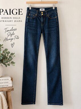 Paige Hidden Hills Straight Jeans Sz 26
